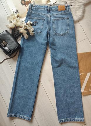 Прямые джинсы с высокой посадкой zara, 32, 36р, оригинал9 фото