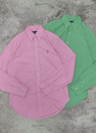 Вінтажні сорочки polo ralph lauren relaxed fit поло ральф лоурен з нашитим вершником