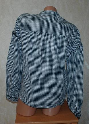 Блуза принтованая бренда debenhams с элементами вышивки 
  / 100% хлопок жатка/свободный крой/3 фото