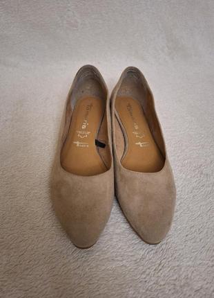 Натуральные замшевые туфли фирмы Tamaris (немечашка) р.38 см6 фото