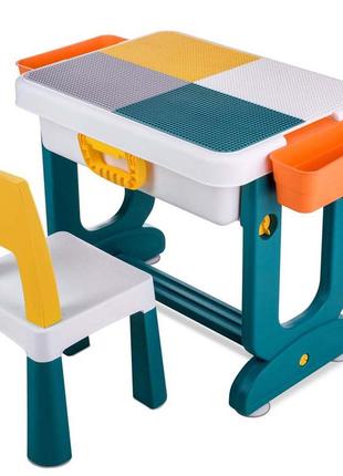 Стол и стульчик трансформер 6 в 1, с мольбертом и лего поверхностью2 фото