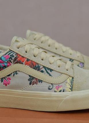 Кеди, кросівки vans Blanc old skool з квітами, розмір 36.5. оригінал