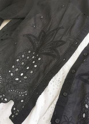Блуза рубашка zara прошва ришелье