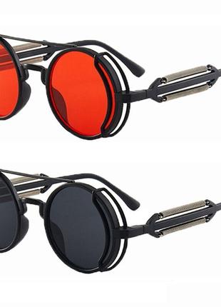 Сонцезахисні овальні окуляри стимпанк