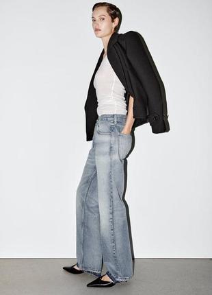 Длинные свободные джинсы от zara woman, 40, 42, 44р, оригинал3 фото