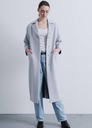 Жіноче пальто season генрі сіро-блакитного кольору1 фото
