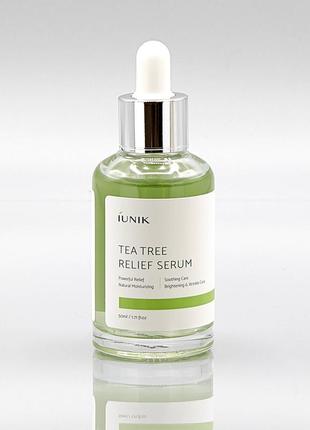 Сыворотка с чайным деревом для проблемной кожи iunik tea tree relief serum, 50 мл2 фото