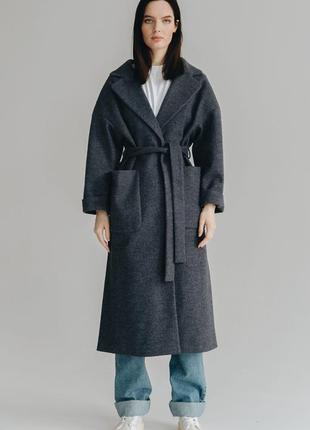 Жіноче пальто-халат season грейс сірого кольору