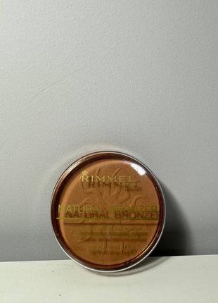 Rimmel natural bronzer waterproof powder бронзирующая пудра1 фото