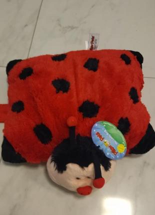 Декоративная подушка-игрушка pillow pets божья коровка4 фото