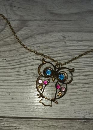 Стильный кулон сова6 фото