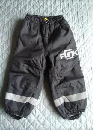 Funk мембранные термо штаны зимние непромокаемые лыжные тёплые полукомбинезон