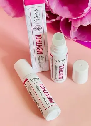 Роліковий аплікатор під очі top beauty gel-hyaluronic & collagen menthol, 15 мл (00040)