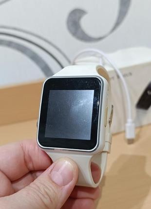 Розумний смарт годинник smart watch x6 white з камерою сім android ios6 фото