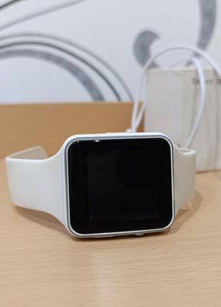 Розумний смарт годинник smart watch x6 white з камерою сім android ios2 фото
