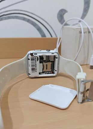 Розумний смарт годинник smart watch x6 white з камерою сім android ios3 фото