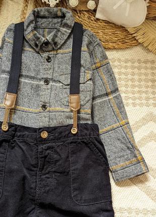 Набір сорочка штани з підтяжками next на 2 роки 92 см на хлопчика3 фото