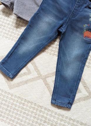 Набор рубашка вельвет джинсы штаны next на 12-18 месяца 86 см на мальчика3 фото
