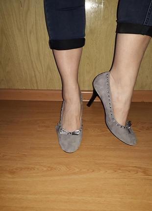 New look!натуральный замш/новые элегантные туфли