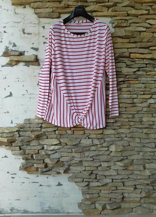 Комфортный вискозный блузон лонгслив большого размера