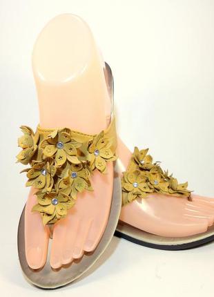 Літні, ошатні, жіночі шльопанці-сланці. розміри 36-41.