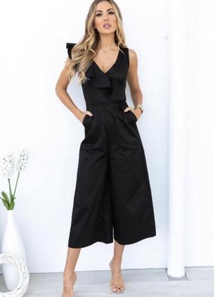 Комбинезон ромпер черный шикарный стильный модный красивый элегантный нарядный бренд оригинал1 фото
