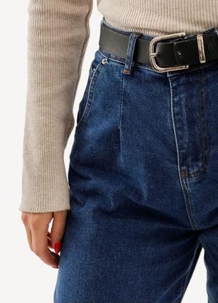 Синие джинсы мом для женщин размер 40/джинсы для женщин размер м/стильные джинсы мом3 фото