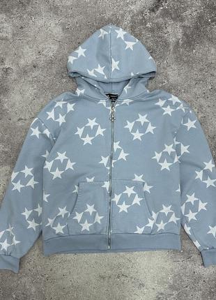 99based star print heavyweight oversize hoodie оверсайз щільне зіп худі хевівей 99бейсд