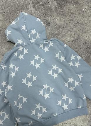 99based star print heavyweight oversize hoodie оверсайз плотное зип худи хэвивей 99бейсд2 фото