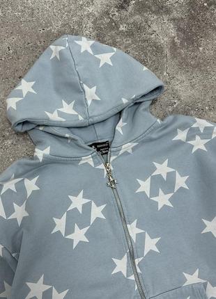 99based star print heavyweight oversize hoodie оверсайз плотное зип худи хэвивей 99бейсд5 фото