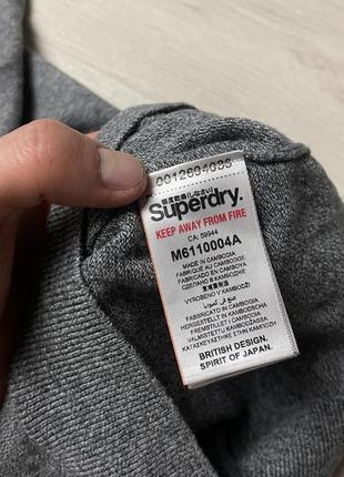 Мужской хлопковый свитер superdry, размер по факту м6 фото