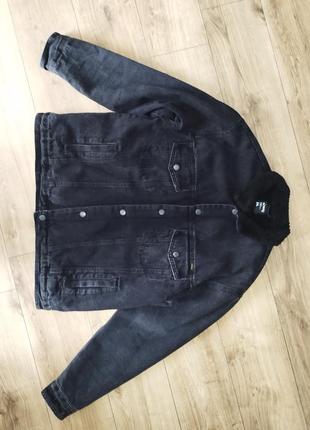 Мужская утепленная джинсовая куртка xxl/2xl, теплая куртка8 фото