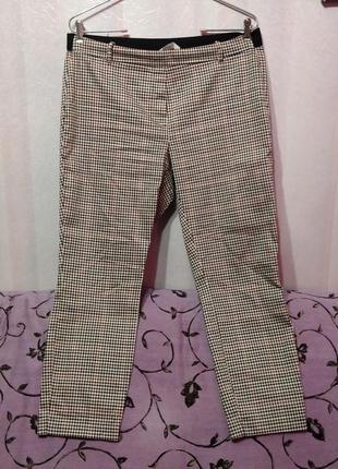 Брюки в клетку на резинке стрейч-котон (поб 54-63 см) 65