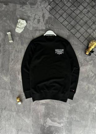 Свитшот Tommy hilfiger черный / белый мужской / женский