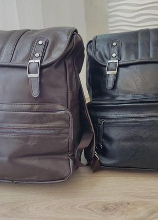 Рюкзак стильний міський, екошкіра преміум, чоловічі сумки рюкзаки2 фото
