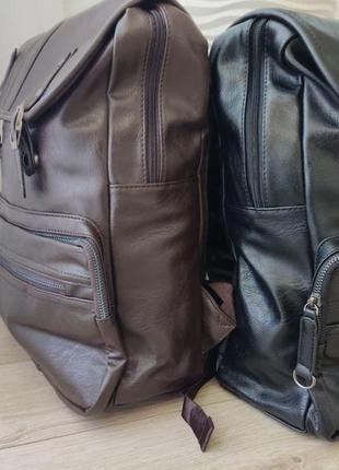 Рюкзак стильний міський, екошкіра преміум, чоловічі сумки рюкзаки3 фото