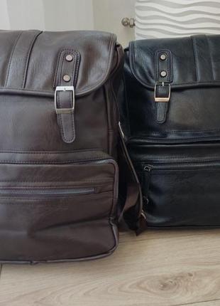 Рюкзак стильний міський, екошкіра преміум, чоловічі сумки рюкзаки5 фото