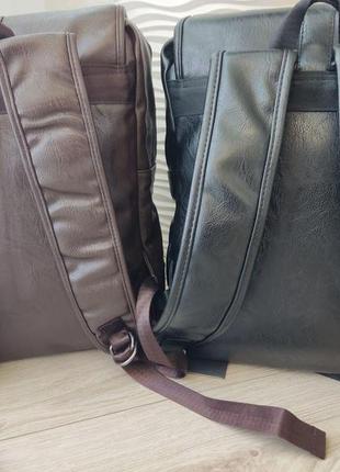 Рюкзак стильний міський, екошкіра преміум, чоловічі сумки рюкзаки4 фото