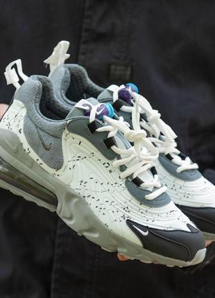 Женские кроссовки nike air max 270 react x travis scott grey 37-41
