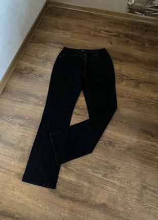 Стильные модные чёрные джинсы прямые размер 32-34