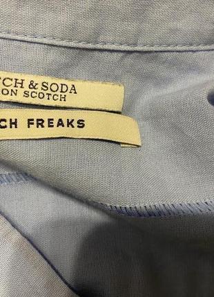 Блакитна блуза,сорочка з об’ємними рукавами scotch&soda6 фото