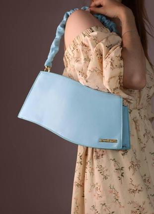 Женская сумка jacquemus la vague blue, женская сумка жакмюс голубого цвета