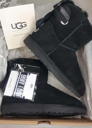 Угги женские ugg customizable bailey bow mini черные (1100212-1) с запасной лентой угг5 фото