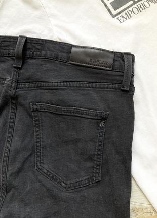 Стрейчевые темно-серые/угольные джинсы replay9 фото