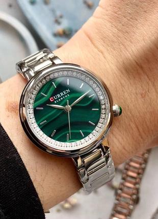 Жіночий класичний наручний  годинник зі сталевим браслетом curren 9089 sg3 фото