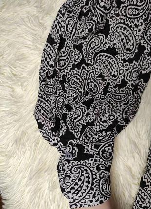 H&m сукня сорочка міні міді туніка довгий рукав платье тренд пейслі турецькі огірки4 фото