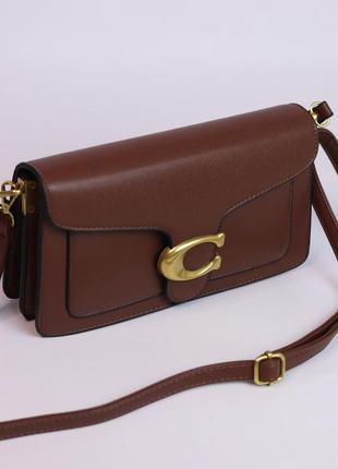Жіноча сумка coach tabby brown, женская сумка, сумка коуч коричневого кольору4 фото