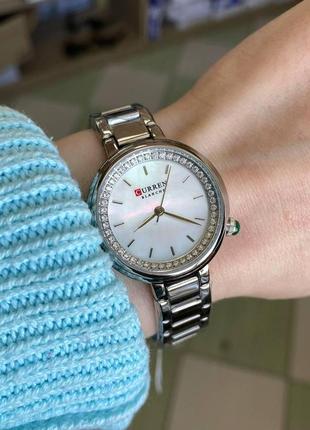 Женские классические наручные  часы с металлическим браслетом curren 9089 sw5 фото
