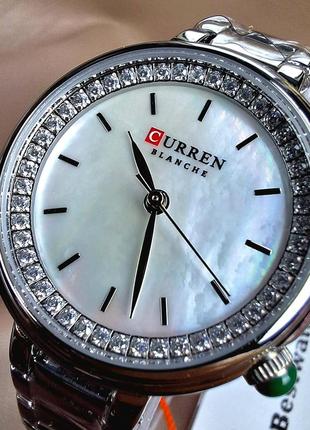 Женские классические наручные  часы с металлическим браслетом curren 9089 sw1 фото