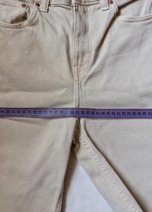Бермуды/ шорты бежевого цвета от h&amp;m, стильные шорты с необработанным краем4 фото